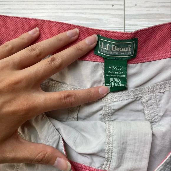 Llbean tan cargo athletic hiking skirt with pockets women’s size 10 - Picture 7 of 13